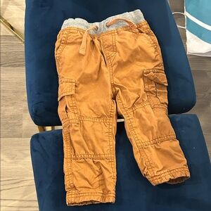 Hanna Andersson brown Cargo Pants with Gray Waistband